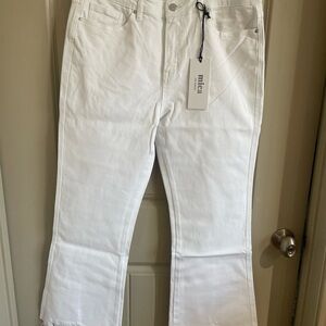 Mica Women's Classic White Wide Leg Jeans